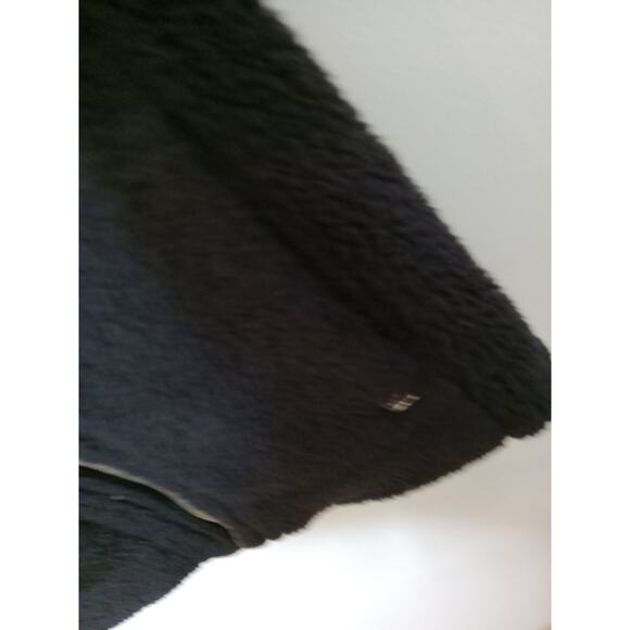 CALVIN KLEIN Women's XL Faux Sherpa Vest Solid Black Pockets Zip Front Fleece - Picture 4 of 9